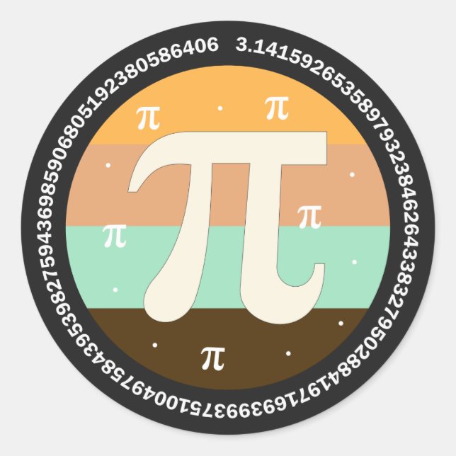 Adesivo 3.14 National Pi Day Design  - Pi Day Gift Idea (Frente)