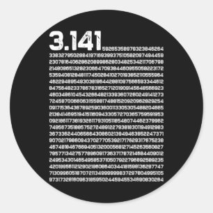 Adesivo 3,14 Pi Dia Matemática Número Irracional Pi