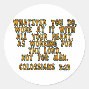 Adesivo 3:23 de Colossians
