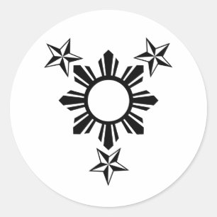 Adesivo 3 estrelas e Sun