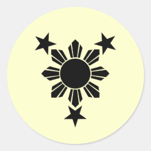 Adesivo 3 Estrelas e Sun Solid (Sticker)