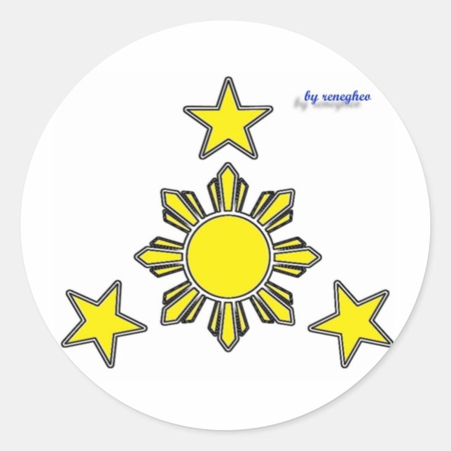 Adesivo 3 estrelas e um sol (Frente)