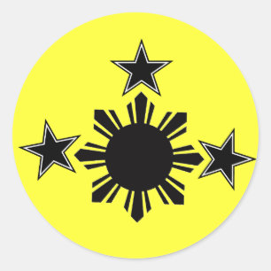 Adesivo 3 estrelas e um Sun