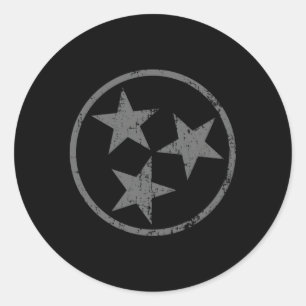 Adesivo 3 Estrelas Tn Sinalizador Distinto Estado Do Tenne