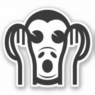 Adesivo 3 Macacos Sábios Kikazaru 聞 か ざ る Ouvem N