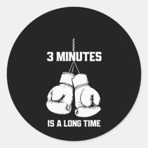 Adesivo 3 Minutos É Um Longo Tempo Engraçado Boxe Kickboxi