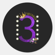 3-Nager MUA Princess Birthday Sticker