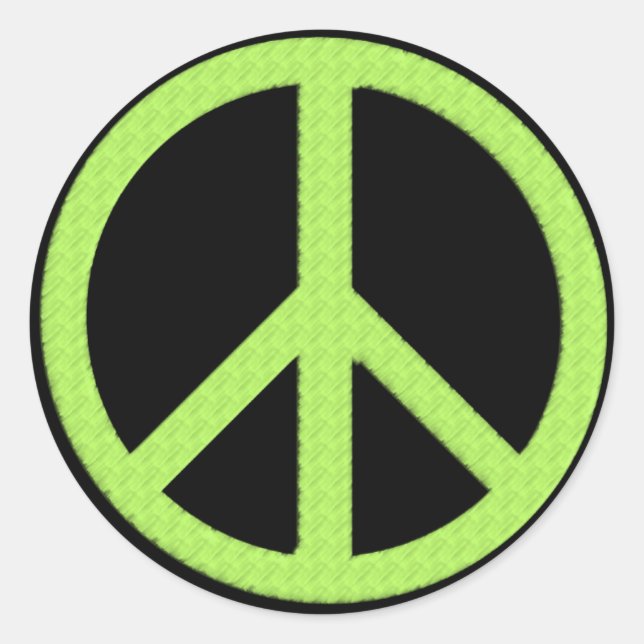 Adesivo 3" Peace Green (Frente)