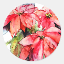 Adesivo 3 Poinsettias Vinhetas de Natal