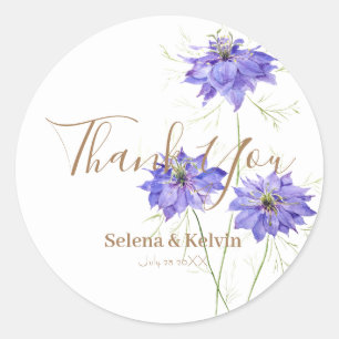Adesivo 3 preto roxo azul flores redondas