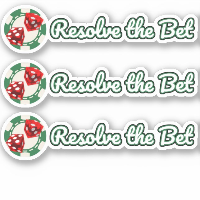 Adesivo 3 - Resolver a aposta - Vinil de corte personaliza (Frente)