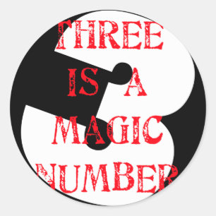 Adesivo 3 são um número mágico