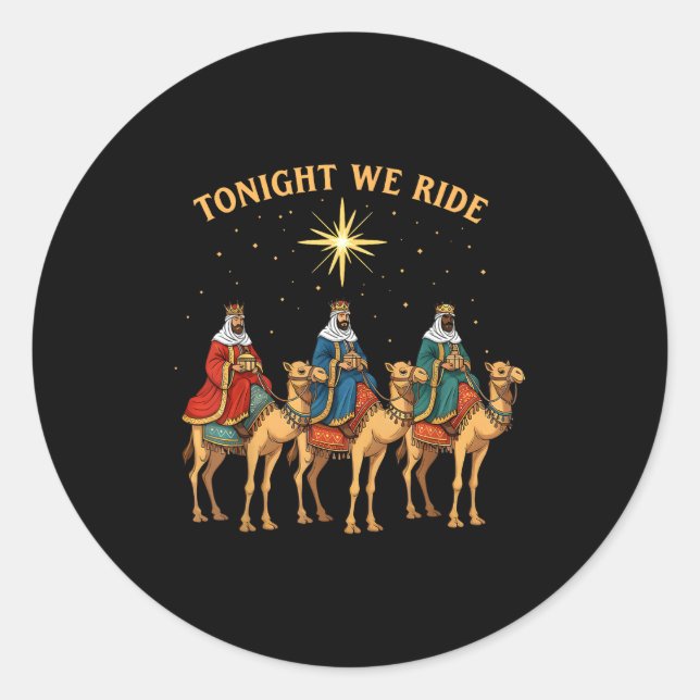 Adesivo 3 Wise Men Tonight We Ride Christmas  (Frente)