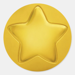 Adesivo 3D Cute Amarelo Jelly Prêmio Medalha Estrela