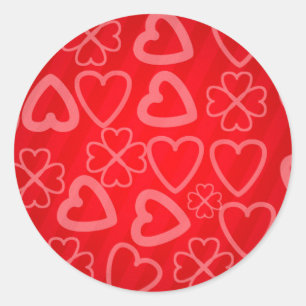 Adesivo 3D illustration love hearts Hand drawing on stripe