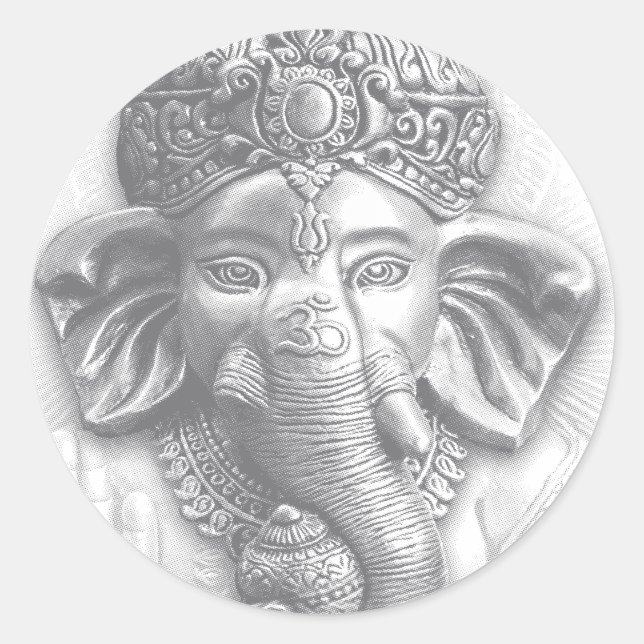 Adesivo 3d Lord Ganesha - Om (Frente)