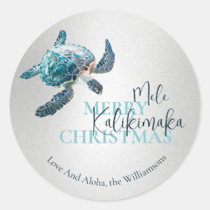 Adesivo 3D Tartaruga Mele Kalikimaka Personalizado