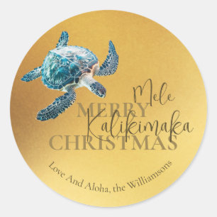 Adesivo 3D Tartaruga Mele Kalikimaka Personalizado