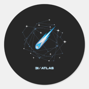 Adesivo 3i Atlas Cometa Interestelar 2025 Astronomia Espac