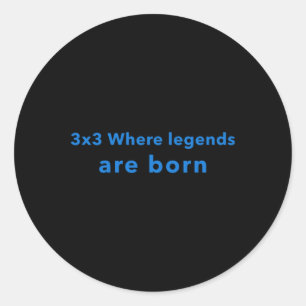 Adesivo 3x3 Onde as legendas são Nasceres