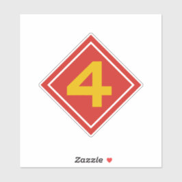 Adesivo 4ª Divisão de Fuzileiros Navais dos Estados Unidos