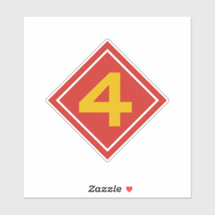 Adesivo 4ª Divisão Marinha Militar dos Estados Unidos