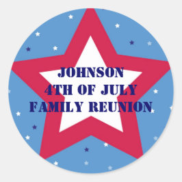 Adesivo 4º de julho estrelado estrelado americano vermelho