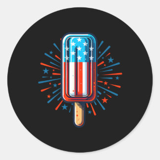 Adesivo 4º De Julho Sorvete Americano Sinalizador Patrióti