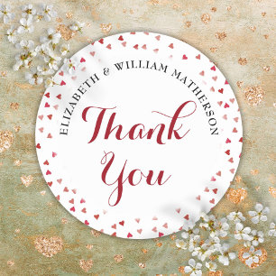 Adesivo 40º aniversário Ruby Love Hearts Obrigado