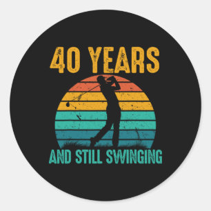 Adesivo 40 Anos E Ainda Dando O Funny Golf 40º Nascimento