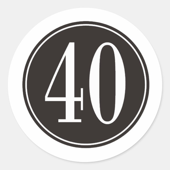 Adesivo 40 Círculo Preto (Frente)