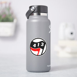 Adesivo 413 Antifascista da Massa Ocidental