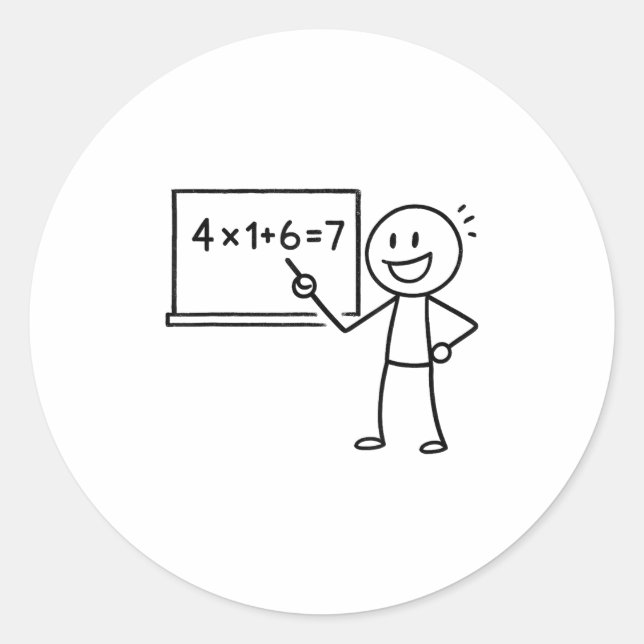 Adesivo 41 67 Meme 41 67 Engraçado Professor de Matemática (Frente)