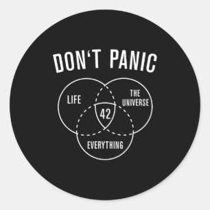 Adesivo 42 Resposta à Vida Universo E Tudo Não Entre Em Pâ