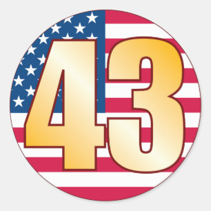 Adesivo 43 EUA Dourados