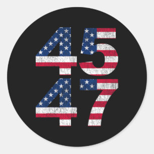 Adesivo 45 47 2024 Presidente Vintage