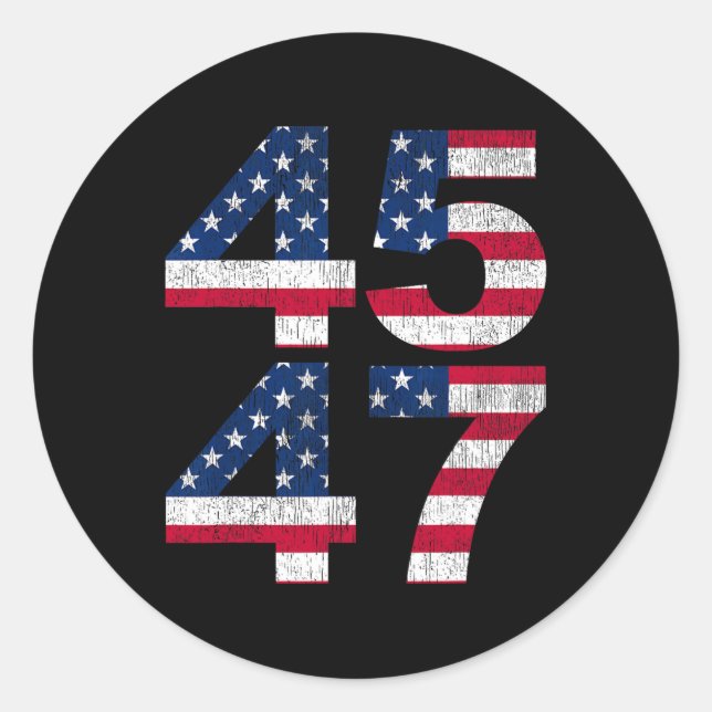 Adesivo 45 47 2024 Presidente Vintage (Frente)