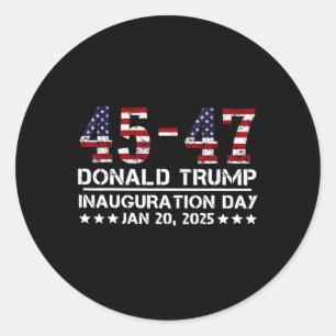 Adesivo 45 - 47 Bandeira dos EUA Dia de Posse de Trump 202