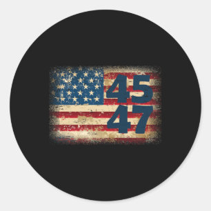 Adesivo 45 47 Donald Trump 2024 American Flag