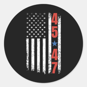 Adesivo 45 47 Presidente Trump Vintage American Flag Trump