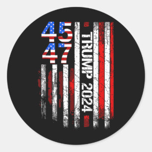 Adesivo 45 47 Trump 2024 American Flag Take America Byck 4