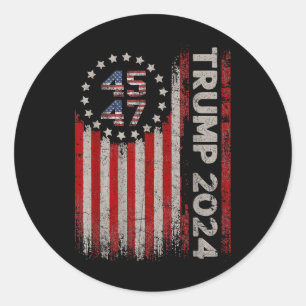 Adesivo 45 47 Trump 2025 American Flag