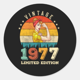 Adesivo 46 anos 1977 Vintage Women 46th Birthday Gift