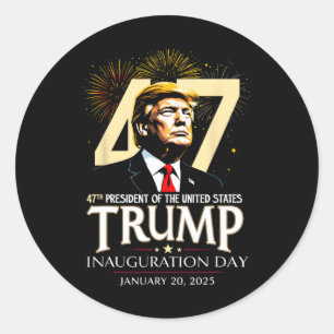 Adesivo 47º Dia da Inauguração do Presidente Trump Janeiro