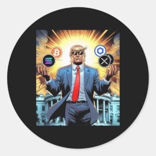 Adesivo 47º Presidente Trump Crypto Hodler Moeda Btc Sol X