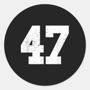 Adesivo #47 Jogador de Ventilador Esportivo T Camisa Númer