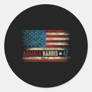 Adesivo 47 Para O Presidente Americano Flag Kamala Harris