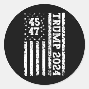 Adesivo 47 Trump 2024 American Flag 2