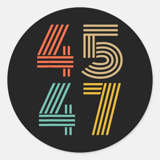 Adesivo 47 Trump 2024 Para Presidente 4547 (Frente)