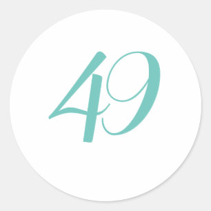 Adesivo 49ª Festa de aniversário, 49ª Era Personalizada